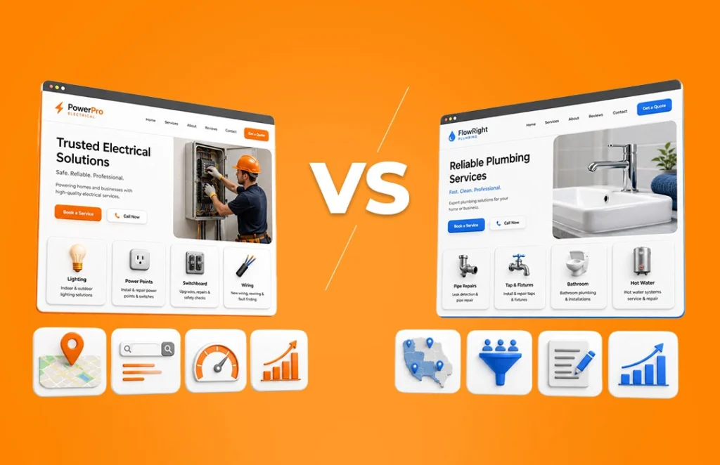 electricians vs plumbers seo strategies